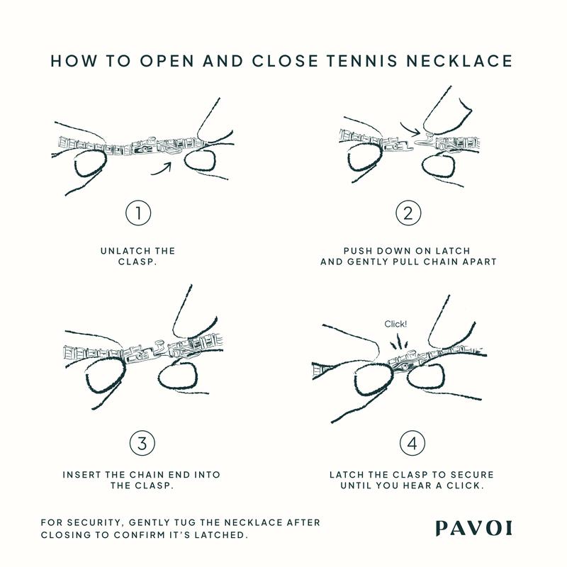 PAVOI 14K Gold Plated 3mm Simulated Diamond Tennis Necklace for Women | Chunky Long Gold Chain | Sizes 15" & 18" | Elegant Simulated Diamonds | Classic Tennis Style Jewelry