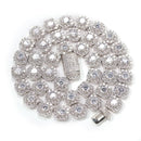 12MM Iced Out Chains for Men Tennis Necklaces-Mens Hip Hop Baguette Tennis Chains 16-24 Inches
