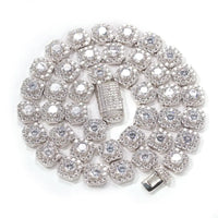 12MM Iced Out Chains for Men Tennis Necklaces-Mens Hip Hop Baguette Tennis Chains 16-24 Inches