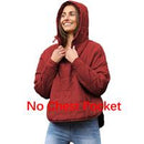 Tanming Women's Oversized Hooded Puffer Jacket Quilted Lightweight Winter Warm Pullover Padded Hoodies Coat