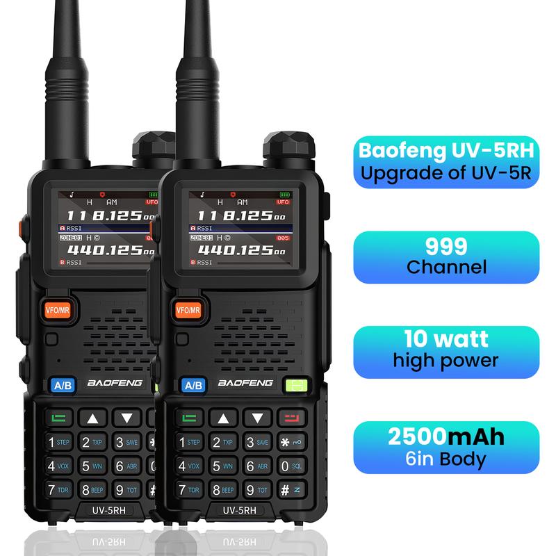 BAOFENG Radio K5PLUS 10W Max Power Long Range Handheld Ham Radio, Rechargeable Walkie Talkie Long Range Two Way GMRS Radio with NOAA Weather Alert Copy Frequency USB-C Charginng Emergency Survival Gear Audio