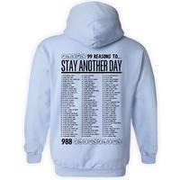 99 Reasons to Stay Another Day - Unisex Mental Health Awareness Hoodies, Crews, & Tshirts Sm-5x Long Sleeve Casual Crewneck Menswear  Round Neck Classic Small