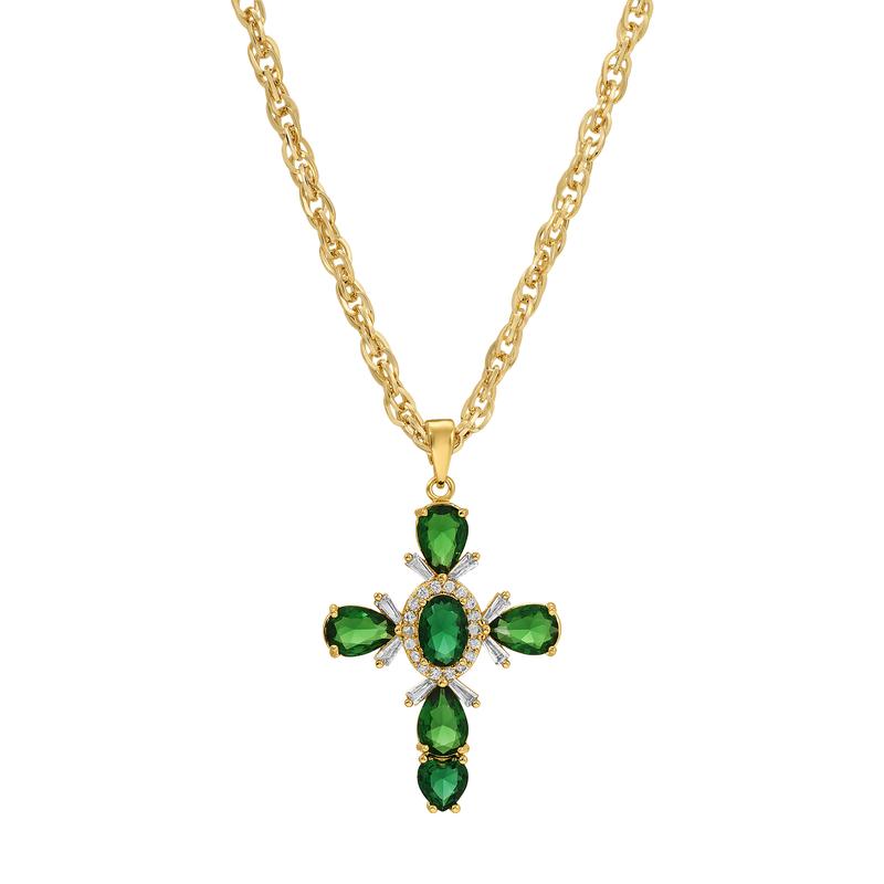 Emerald Green (Gold) / 16" (Shortest)