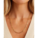 gorjana – Parker Necklace – 18K Gold-Plated Paperclip Chain – Timeless & Customizable Jewelry – Elegant Foundation for Layered Looks