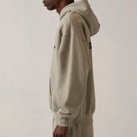 Fear of God Essentials Hoodie Dark Oatmeal Streetwear Graphic Casual Relaxed Cozy Relaxed Man Top Modern Autumn Basic Comfort Sweatshirt Long Sleeve Menswear Oversized Stylish Pullover