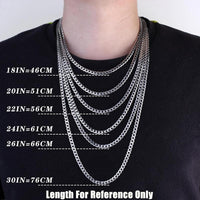 925 Sterling Silver Cross Necklace for Men Women, 5mm 316L Stainless Steel Diamond-Cut Durable Figaro Link Chain or Cuban Link Curb Chain for Men, Mens Silver Crucifix Cross Pendant Necklaces Jewelry 16-30 Inches