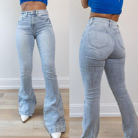 BME Nondistressed Highrise Flare Jeans