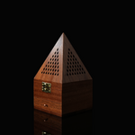 Pinewood Pyramid Incense Burner – Crystal Cleansing Smudge Tray