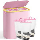 【Back-to-School Season】Bathola Hampers for Laundry Basket with Lid, 160L Extra Large Laundry Hamper 3 Section Dirty Clothes Hampers for Laundry Divided Laundry Basket Organizer for Bedroom,  Ideal for Laundry Toys and Dorm Use