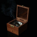 Pinewood Pyramid Incense Burner – Crystal Cleansing Smudge Tray
