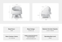PetPivot AutoScooper 11 Open-Top Self-Cleaning Cat Litter Box，Odor-Free Waste Disposal includes Trash Bags