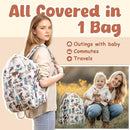 Wrangler WildWest Travel Backpack with Side Wipes Pocket, Waterproof Pocket, Large Capacity Carry On Diaper Backpack for Work, Travel, School, Hiking