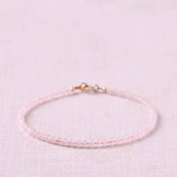 Natural Strawberry Quartz Bracelet – Original Handmade Design, High-Quality Elegant Artisanal Jewelry for Women