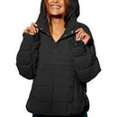 Tanming Women's Oversized Hooded Puffer Jacket Quilted Lightweight Winter Warm Pullover Padded Hoodies Coat