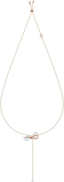 Swarovski Lifelong Bow Necklace and Bracelet Jewelry Collection, Clear Crystals, Rhodium Finish