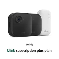 Blink Outdoor 4 (newest model) – Wireless smart security camera, two-year battery life, 1080p HD day and infrared night live view, two-way talk. Sync Module Core included – 2 camera system