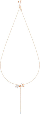 Swarovski Lifelong Bow Necklace and Bracelet Jewelry Collection, Clear Crystals, Rhodium Finish