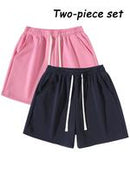 Men's Plain Drawstring Waist Shorts, Basic Casual Sporty Running Pants for Daily Wear and Exercise, Moderate Fabric, Fitted Style Summer Sports Shorts