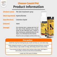 Cassiel Pet-Pet Skin Sprays for Dogs & Cats - Nature Soothing Spray for Clean and Soft Skin, Reduces Itchy Scratching
