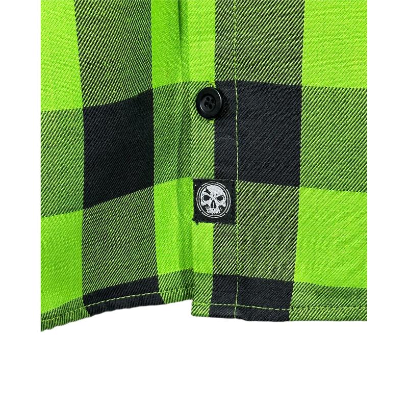 The "Incredible H" Green & Black Flannel (Hidden Snap Collars)