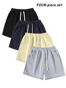 Men's Plain Drawstring Waist Shorts, Basic Casual Sporty Running Pants for Daily Wear and Exercise, Moderate Fabric, Fitted Style Summer Sports Shorts