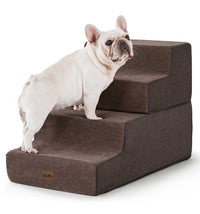 Extra Wide Dog Stairs for High Bed Couch Sofa 35D Foam Pet Steps for Small Dogs and Cats Non-Slip Bottom Pet Stairs Home 4-Step 16" x 18" x 28"
