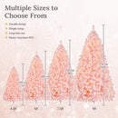 【Led Light】Yaheetech Pre-lit Artificial Christmas Tree with Incandescent Warm White Lights, Snow Flocked Full Prelighted Xmas Tree Foldable Stand Decor Decoration Ornaments