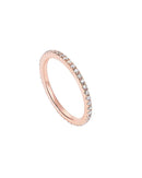 PAVOI 14K Gold Plated Solid 925 Sterling Silver CZ Simulated Diamond Stackable Ring Eternity Bands for Women