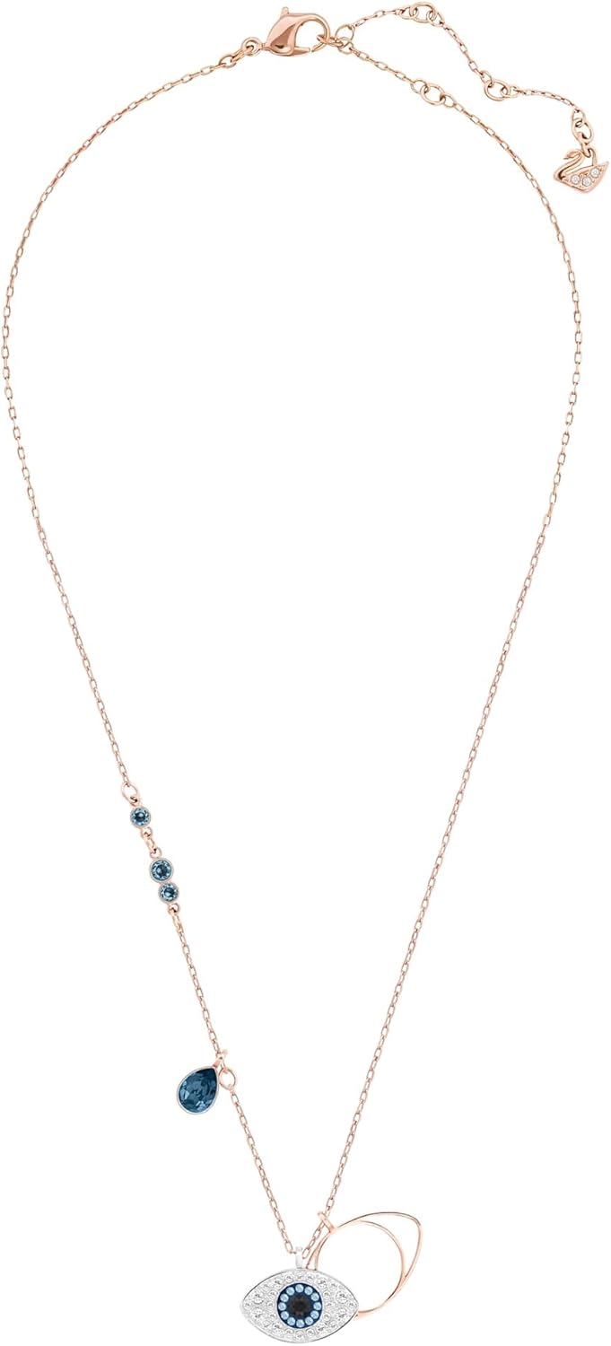 Swarovski Women's Symbolica Evil Eye Pendant Necklace, Blue, Mixed Metal Finish