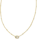 Kendra Scott Mini Elisa 14k Gold-Plated Satellite Short Pendant Necklace, Fashion Jewelry for Women