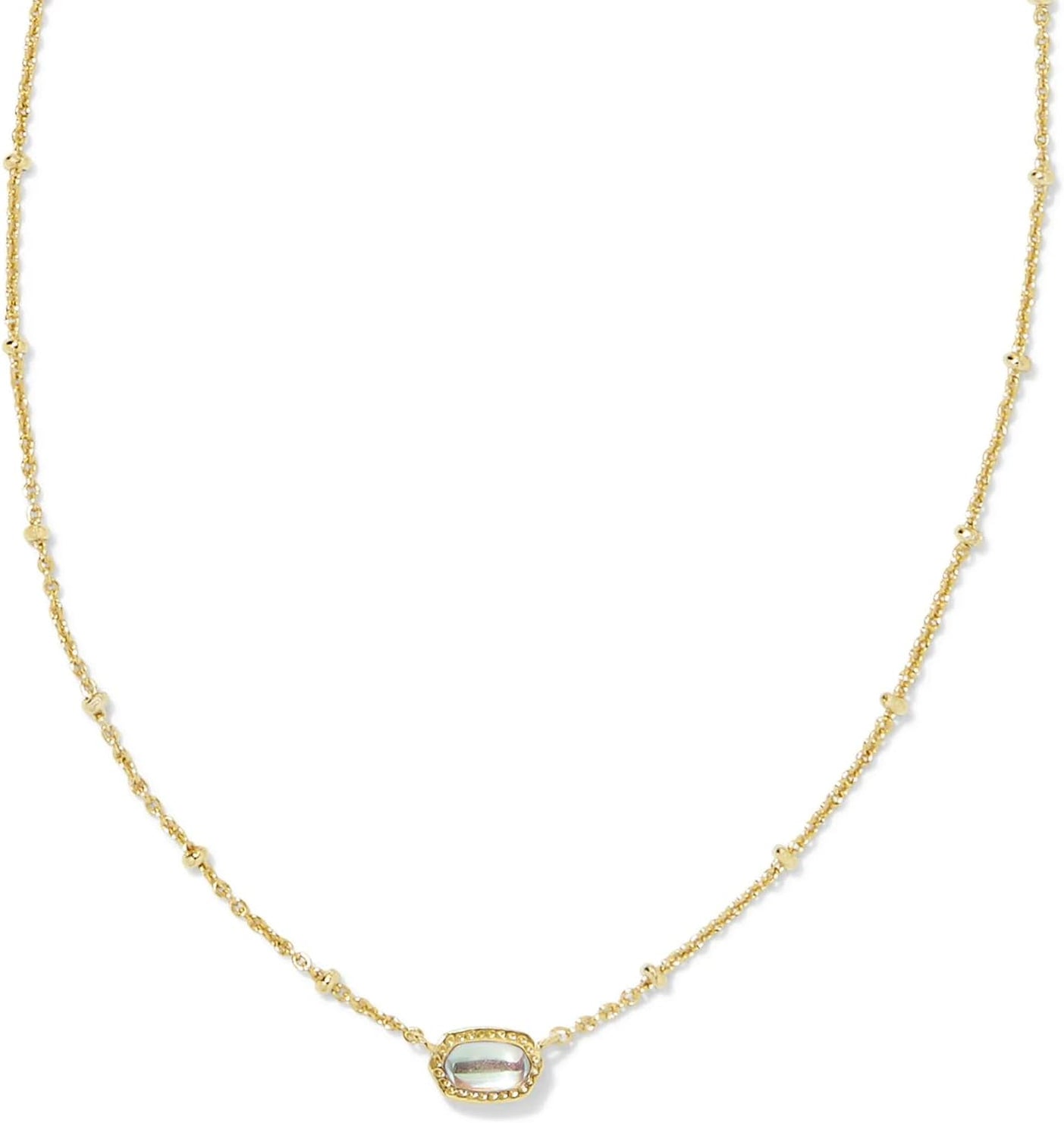 Kendra Scott Mini Elisa 14k Gold-Plated Satellite Short Pendant Necklace, Fashion Jewelry for Women