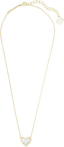 Kendra Scott Ari Heart Adjustable Length Pendant Necklace for Women, Fashion Jewelry
