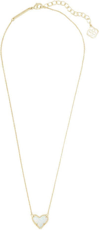 Kendra Scott Ari Heart Adjustable Length Pendant Necklace for Women, Fashion Jewelry