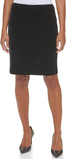 Calvin Klein Women's Classic Fit Straight Lux Suit Skirt (Regular and Plus Size)