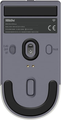 8BitDo Retro R8 Mouse with Charging Dock, PAW 3395 Optical Sensor DPI 26,000, Wireless Mouse with 4K Polling Rate, Programmable Buttons, and Kailh Sword GM X Micro Switches - N Edition