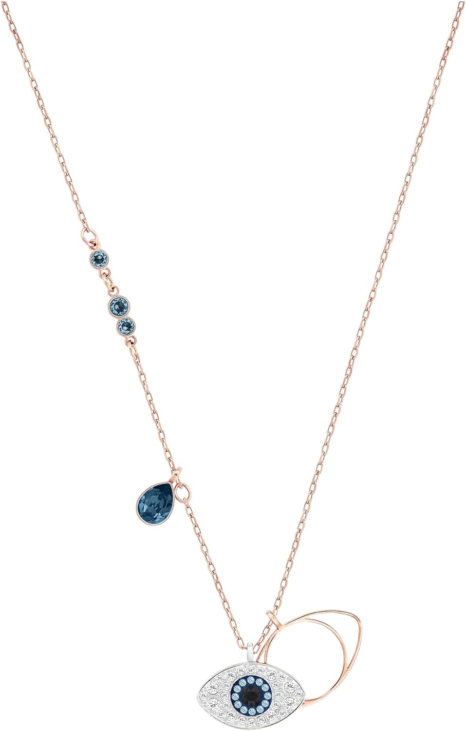 Swarovski Women's Symbolica Evil Eye Pendant Necklace, Blue, Mixed Metal Finish