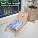 Beach Chair Cat Hammock, Elevated Cat Beds for Indoor Cats, Original Cozy Lounger with Sisal Scratcher and Toy Ball Heavy Duty Magnetic Garage Screen Door cat house cat hammock