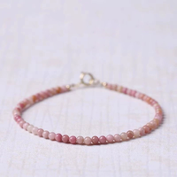 Natural Strawberry Quartz Bracelet – Original Handmade Design, High-Quality Elegant Artisanal Jewelry for Women