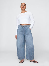 Gap Women's Mid Rise UltraSoft Easy Horseshoe Jeans