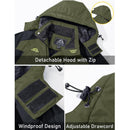 MAGCOMSEN Men's Winter Coats Water Resistant Snow Ski Jacket Fleece Lined Parka 4 Pockets