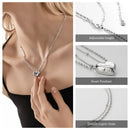 D-POW Heart Pendant Necklace - 925 Sterling Silver with Platinum Plating, 18" Chain, 0.6" Pendant, Valentine’s Day Gift, Hypoallergenic & Tarnish-Resistant