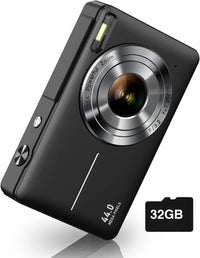 Digital Camera, FHD 1080P Digital Point and Shoot Camera with 16X Zoom Anti Shake, Compact Small Camera for Boys Girls Kids