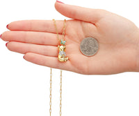 Disney Winnie the Pooh Pendant Necklace Paper Clip Chain 18-Inch - Flash Plated Necklace with Butterfly and Pooh Pendant - Winnie the Pooh Jewelry