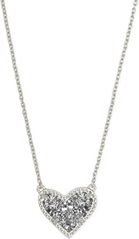 Kendra Scott Ari Heart Adjustable Length Pendant Necklace for Women, Fashion Jewelry