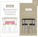 VINGLI 3 Piece Dining Set,Small Kitchen Table Set for 2,Breakfast Table Set,Kitchen Wooden Table and 2 Chairs for Small Space/Dining Room/Apartment,Metal Frame,Wine Rack,White&Light Oak