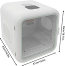 62L Large Capacity Pet Dryer Box - Ultra Quiet, Smart Temperature Control, 360 Drying, Fast Drying, Low Noise, Easy to Use, Perfect for Cats and Small Dogs - White Standard dog hair house dryer