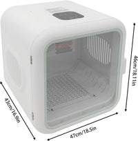 62L Large Capacity Pet Dryer Box - Ultra Quiet, Smart Temperature Control, 360 Drying, Fast Drying, Low Noise, Easy to Use, Perfect for Cats and Small Dogs - White Standard dog hair house dryer