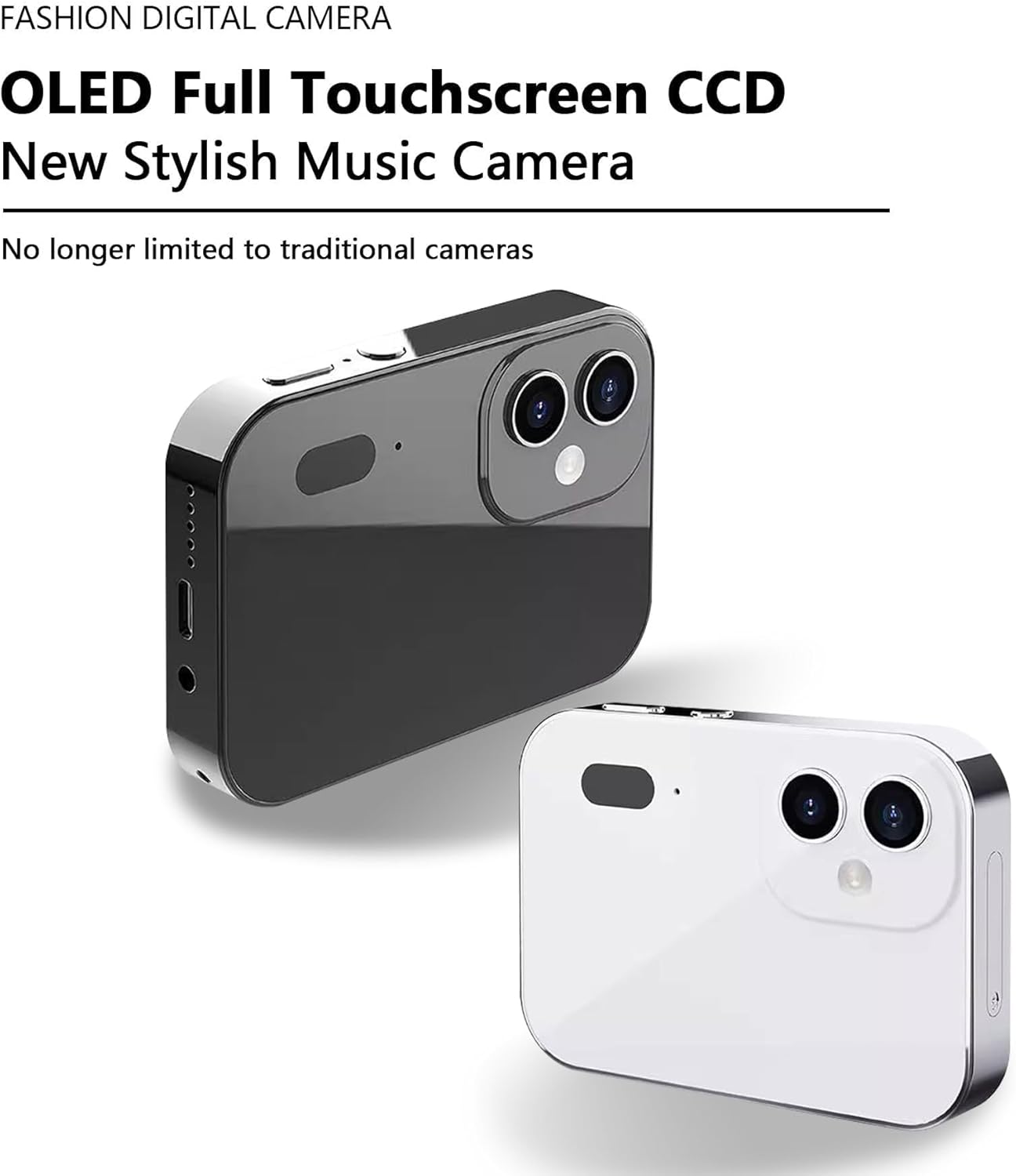 D6 Digital Camera with Auto Focus & 4K Video Recording - 64MP Portable Compact UHD Camera, 16X Digital Zoom, Anti-Shake, Includes 32GB Card - for Teens & Adult Beginners (Pink)