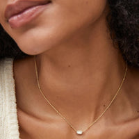 Kendra Scott Mini Elisa 14k Gold-Plated Satellite Short Pendant Necklace, Fashion Jewelry for Women