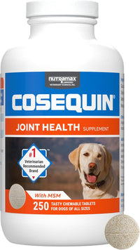Nutramax Cosequin for Dogs Joint Health Supplement, Contains Glucosamine for Dogs, Plus Chondroitin and MSM, Supports Healthy Joints, Chewable Tablets, 250 Count